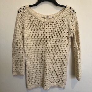 CHELSEA & VIOLET Ivory size S Crochet Women’s Sweater